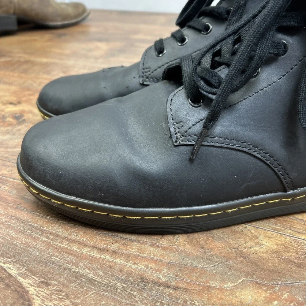 Dr. Martens Doc Boots Mens 13M Black Leather Tobias Casual Goth Grunge